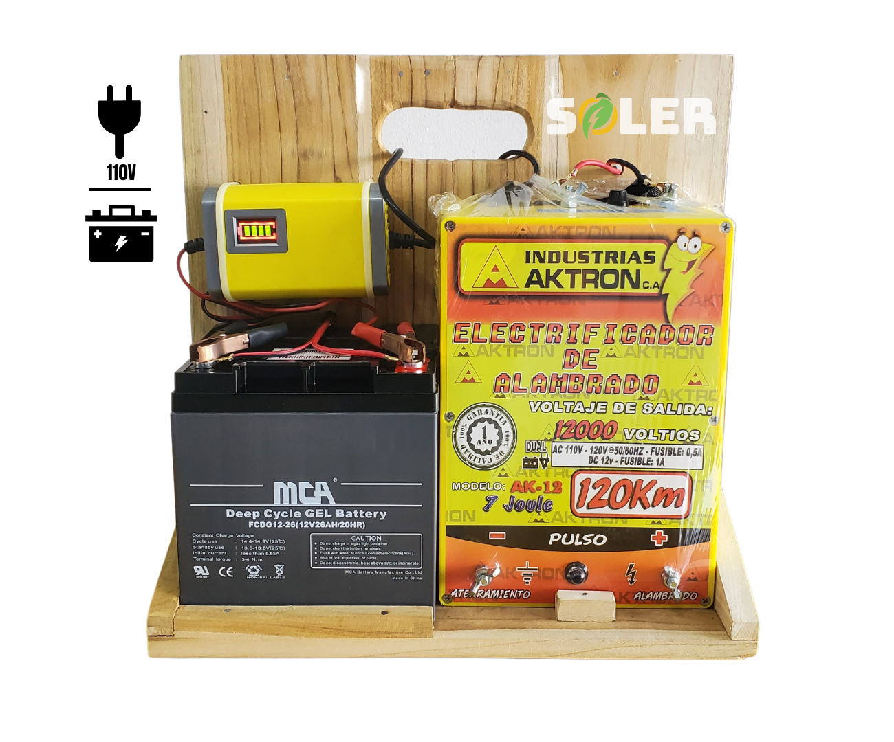 Kit Cerca Eléctrica con Respaldo de Batería 120Km