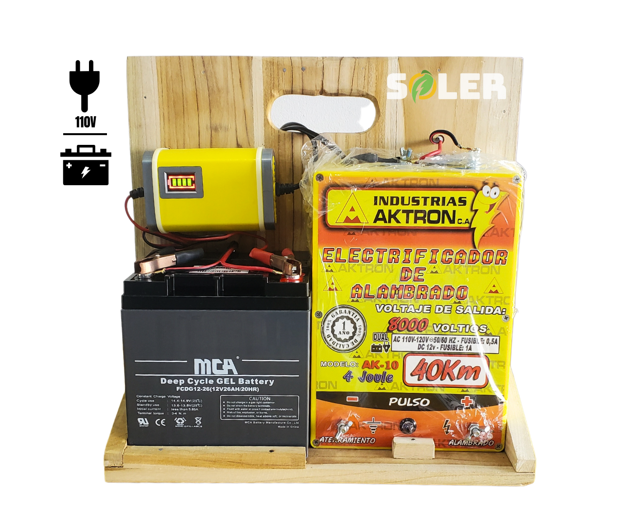 Kit Cerca Eléctrica con Respaldo de Batería 40Km
