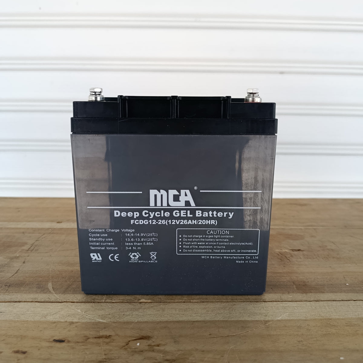 Batería de Gel MCA 12V 26Ah | 2000 ciclos