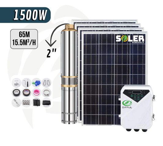 Bomba Solar Sumergible DLR 4" 65m 110V-1500W