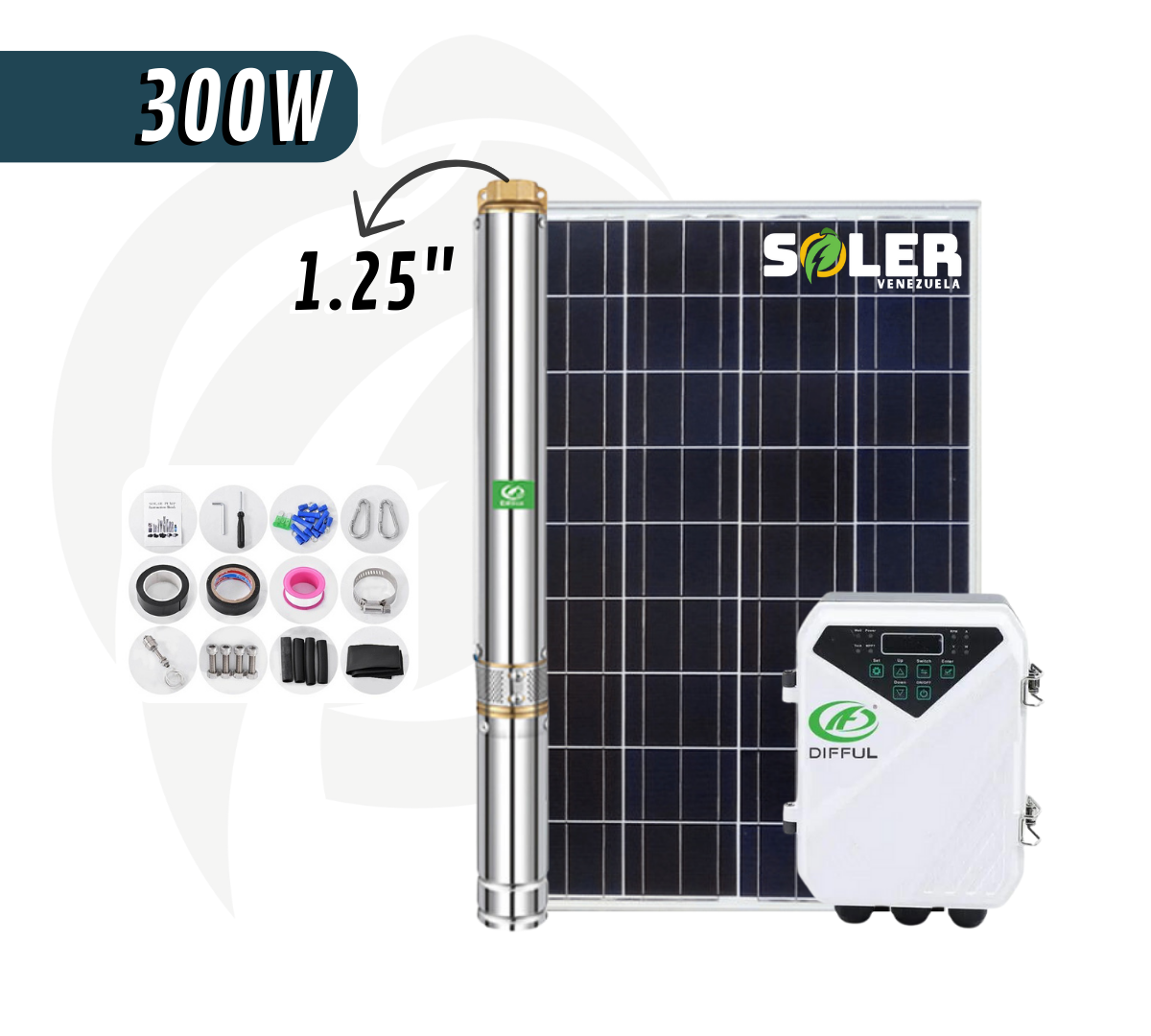 Bomba Solar Sumergible DPC 3" 35m 24V-300W