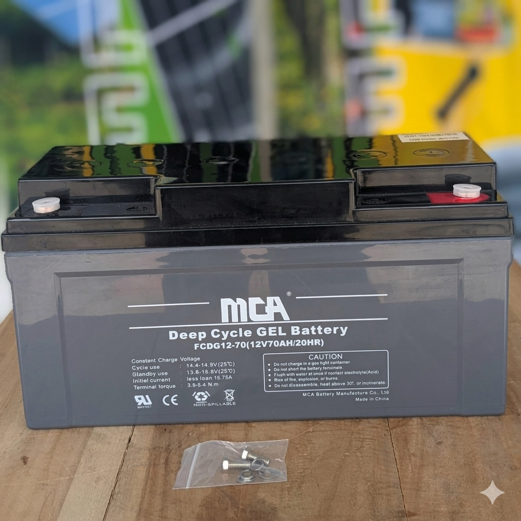 Batería de Gel MCA 12V 70Ah | Ciclo Profundo
