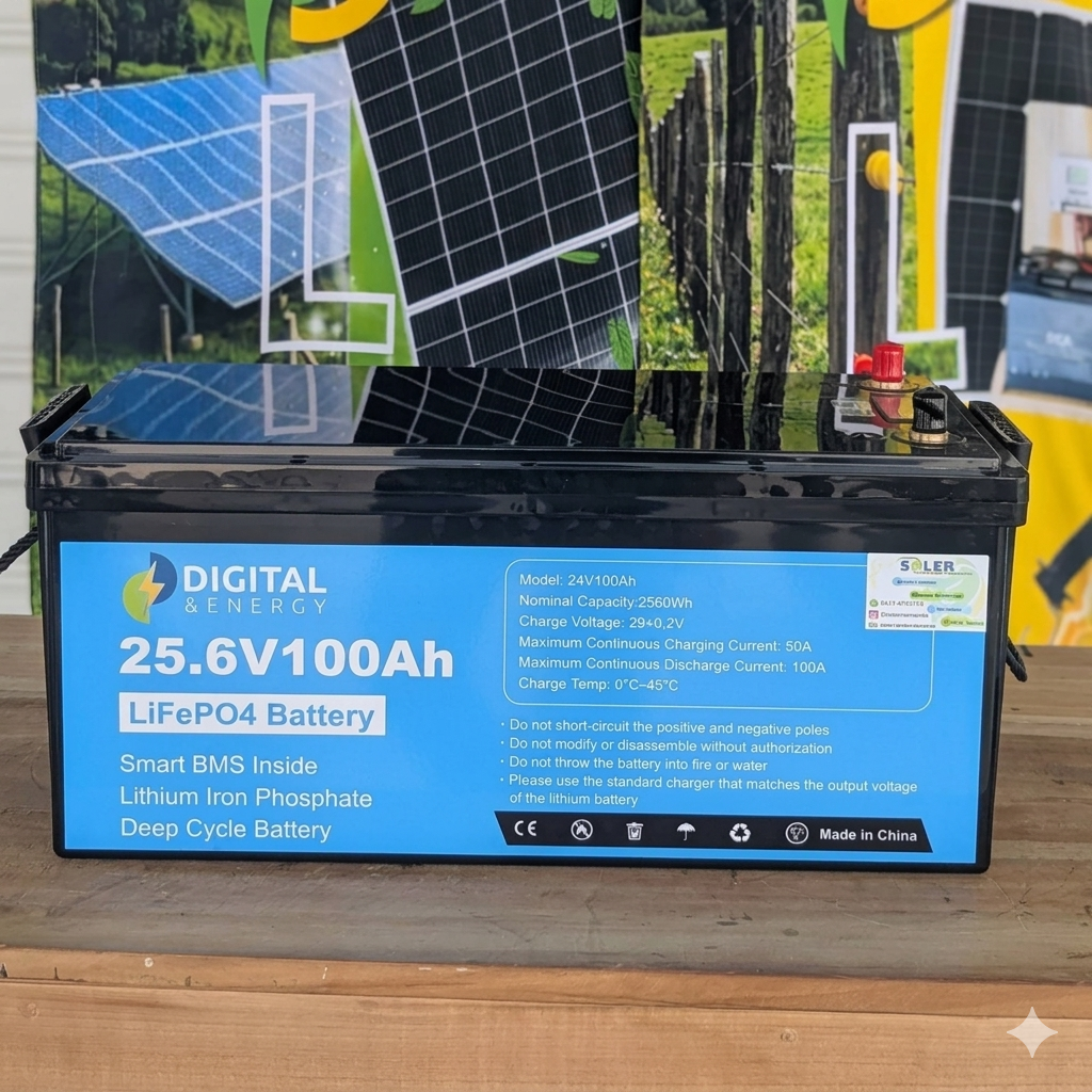 Batería LifePO4 24V-100Ah D&G | 6000 Ciclos