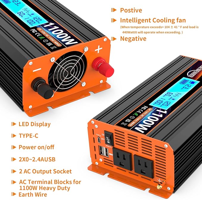 Inversor Onda Pura 12V-1100w JARXIOKE