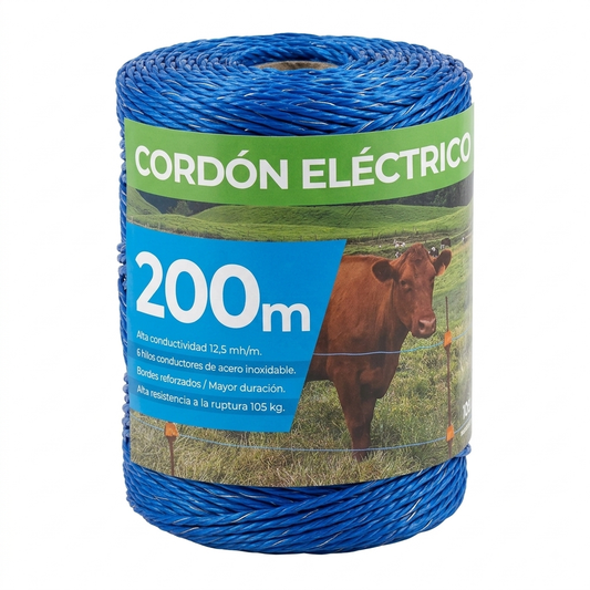 Hilo Eléctrico rollo de 200m Azul