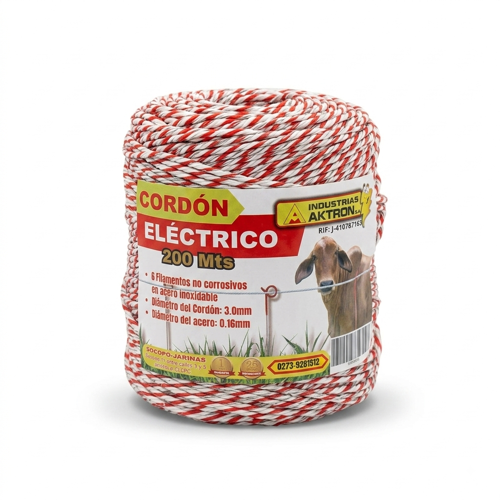Hilo Eléctrico Rollo de 200m Rojo