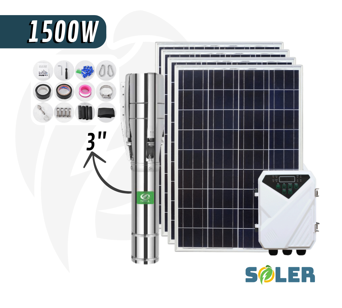 Bomba Solar Sumergible DSC 4/6" 31m 110V-1500W