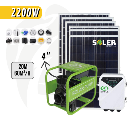 Bomba Solar Superficial 4" 20m 2200W AC/DC