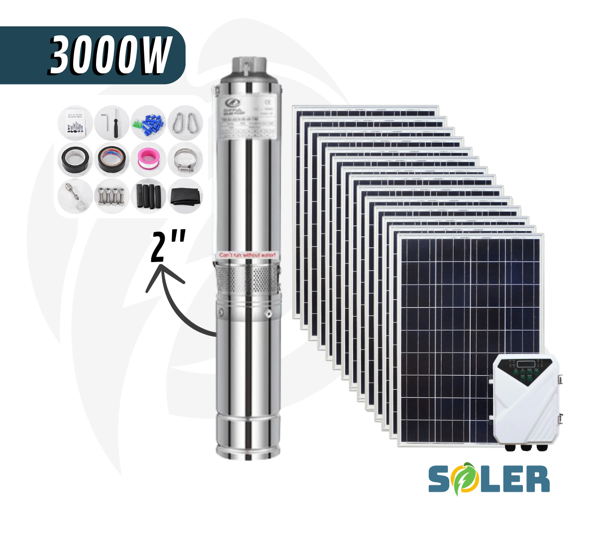 Bomba Solar Sumergible DPC 4" 195m 300V-3000W