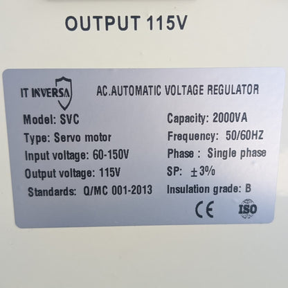 Estabilizador y Elevador de Voltaje 110V | 2KVA