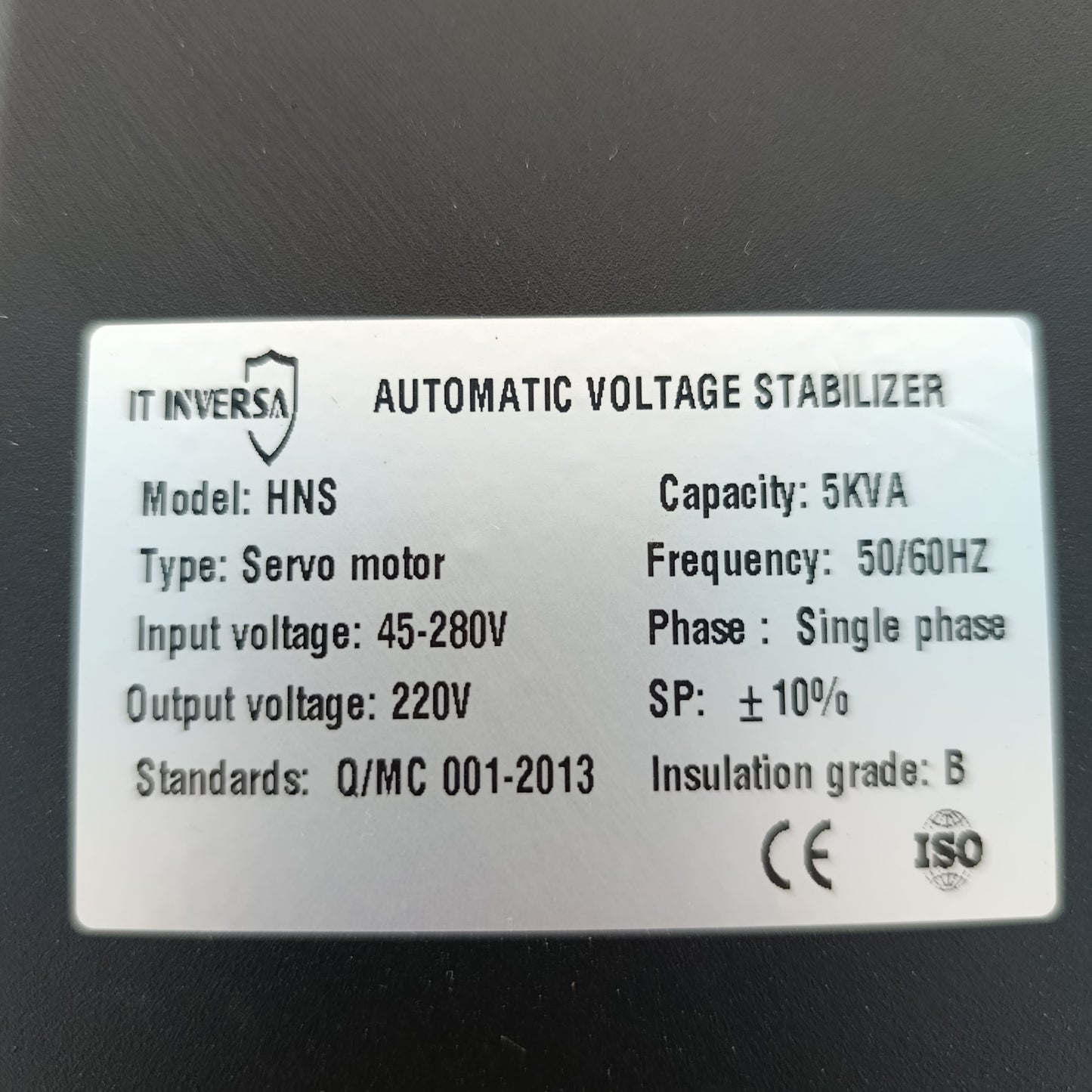 Estabilizador y elevador de voltaje 220V-HNS | 5KVA