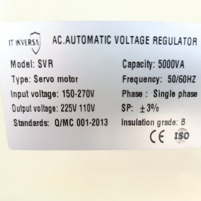 Estabilizador y elevador de voltaje 220V | 5KVA