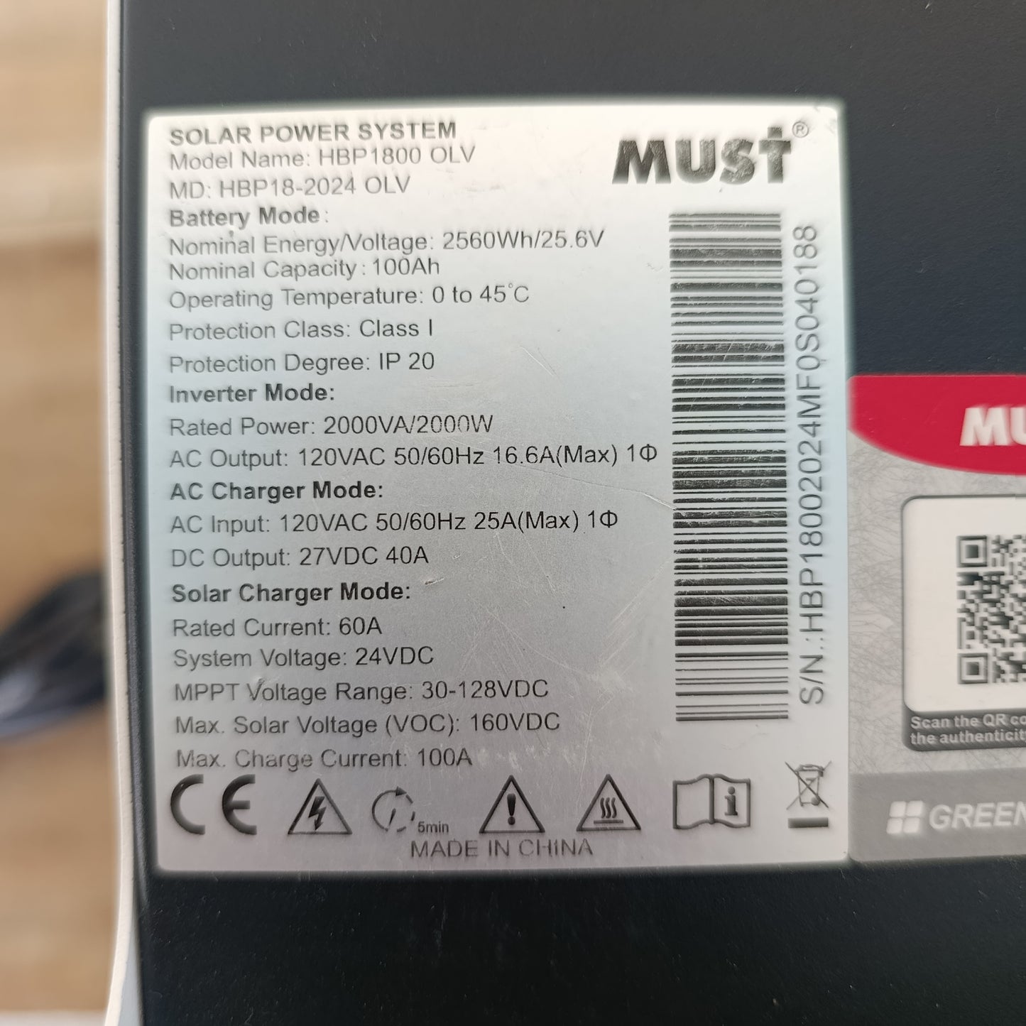 Inversor Portátil MUST 2KW
