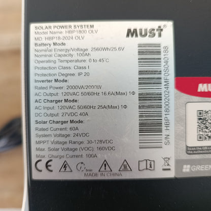 Inversor Portátil MUST 2KW