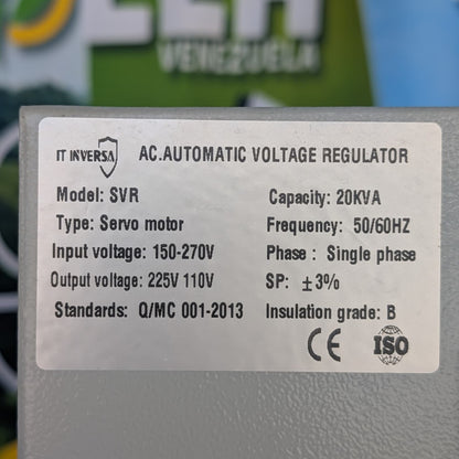 Estabilizador y elevador de voltaje 220V | 20KVA