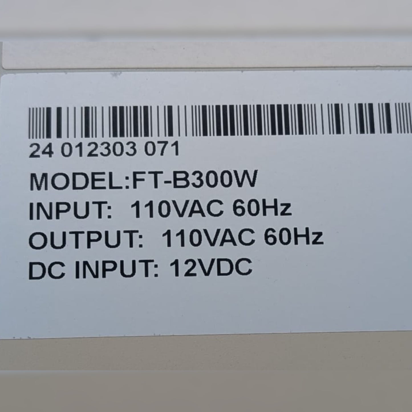 Inversor UPS 12V-300W 110V BEGPROD