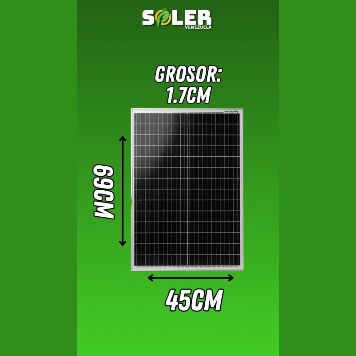 Panel Solar Monocristalino 60W SOLER