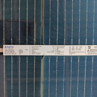 Panel Solar Monocristalino 610W BegProd Bifacial