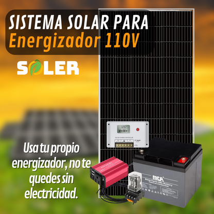 KIT DE SISTEMA SOLAR PARA ENERGIZADOR 110V