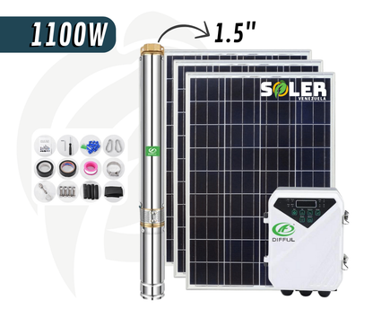 Bomba Solar Sumergible DPC 3" 84m 110V-1100W